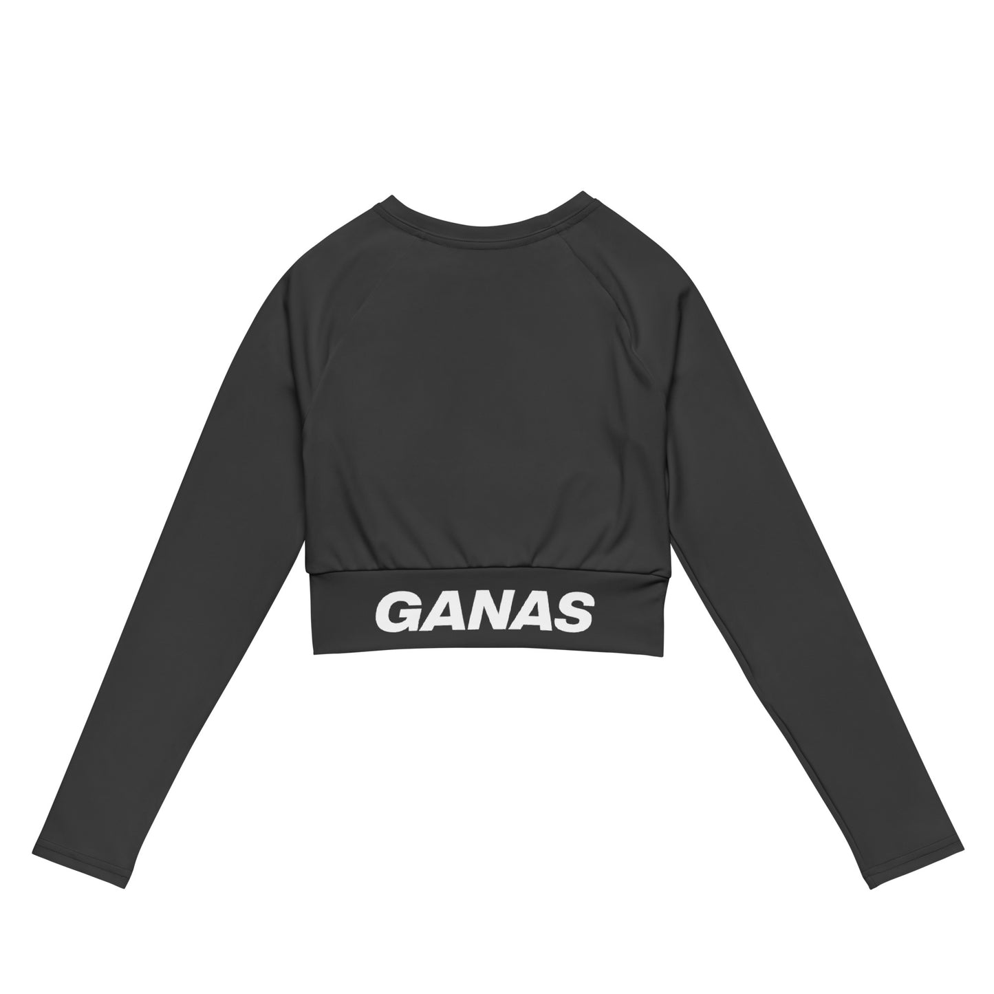 Midnight Steel Long-Sleeve Crop Top
