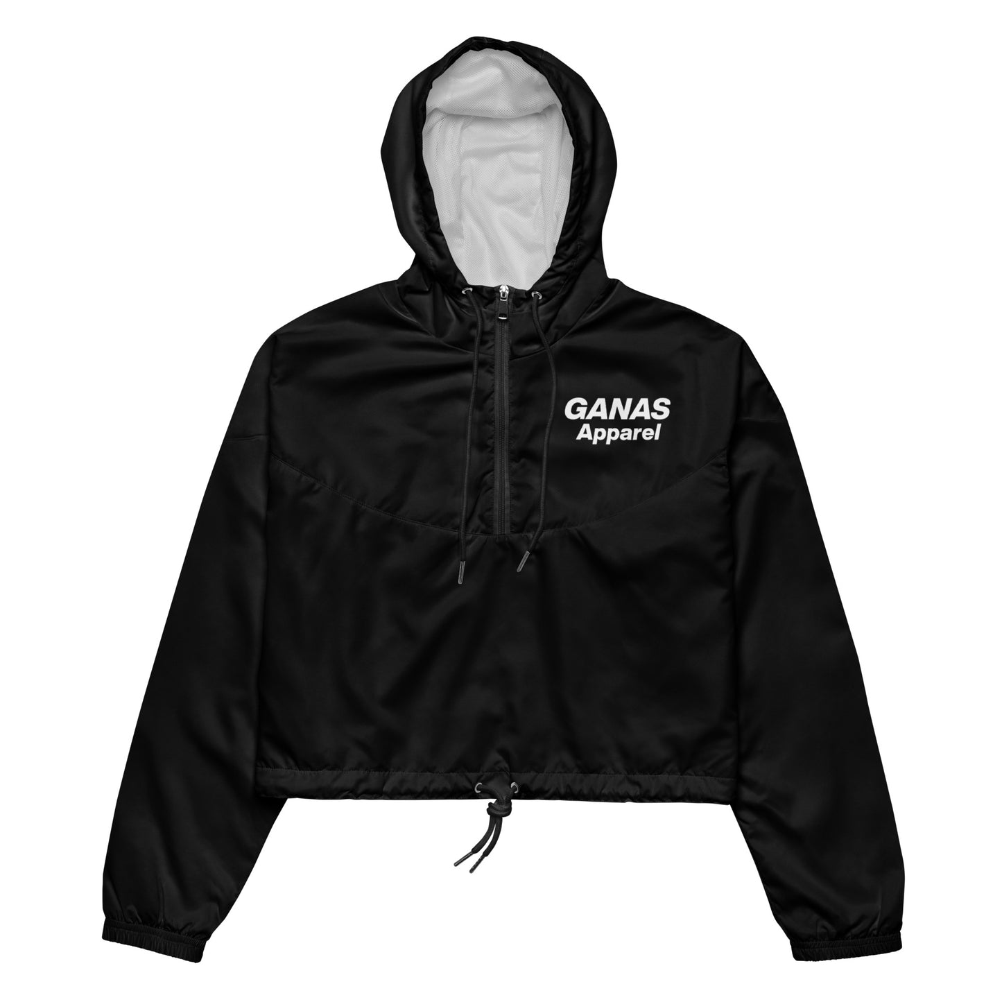 GANAS Apparel (Noir) Women’s Cropped Windbreaker