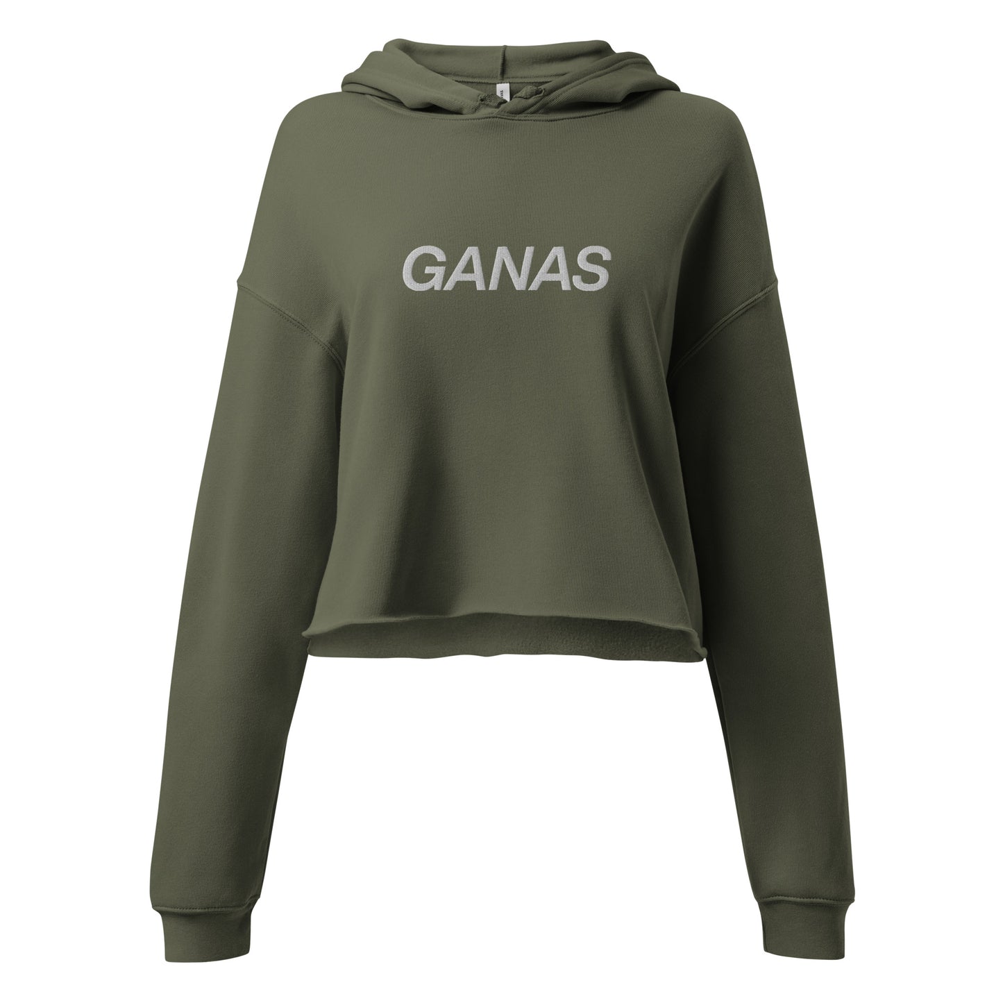 Embroidered GANAS Cropped Hoodie