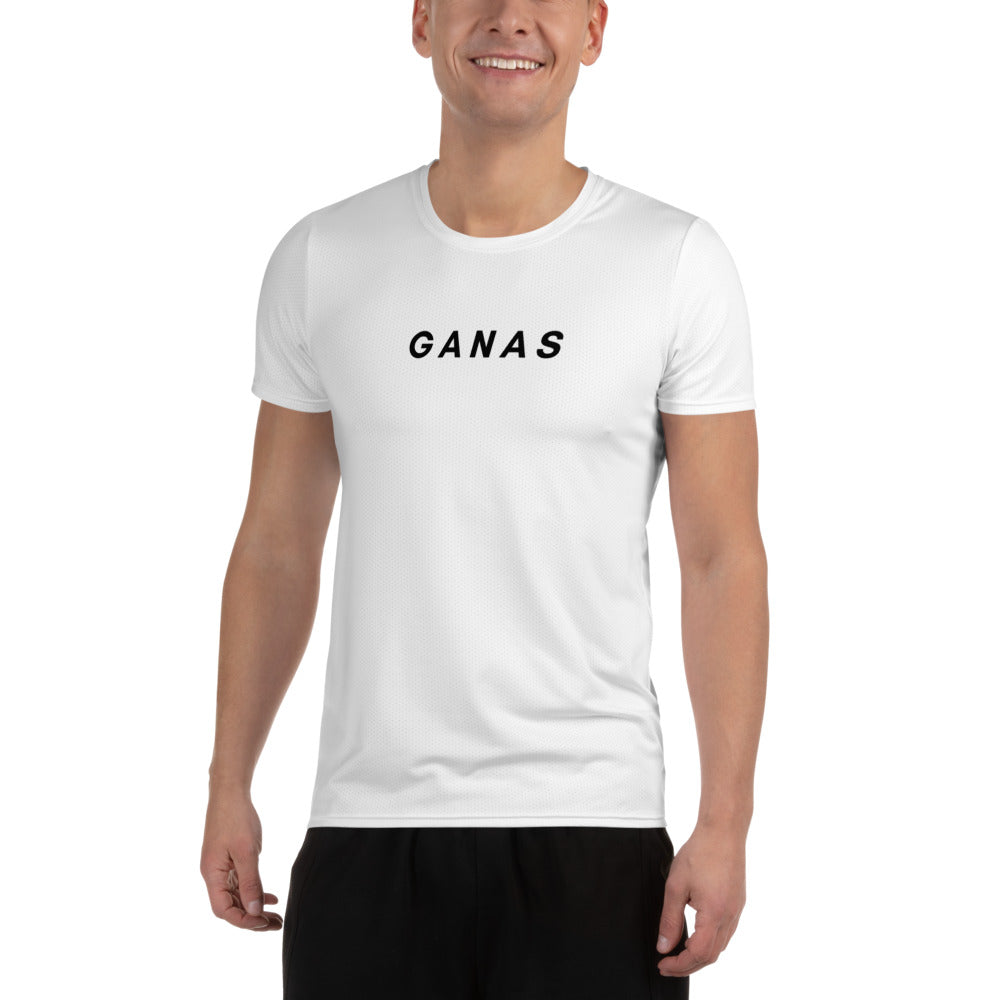 GANAS Men's Athletic T=Shirt (Blanco)